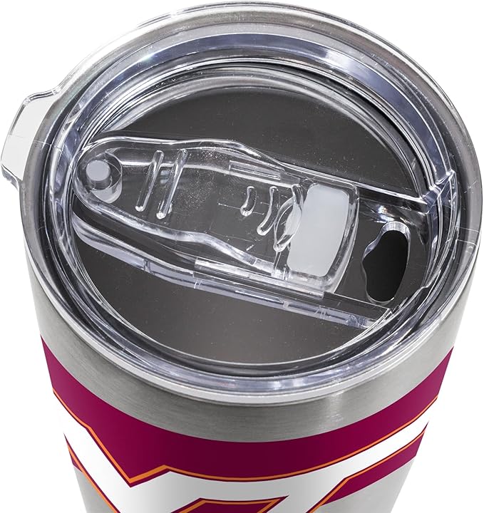 Rico Industries NCAA 20oz Stainless Steel Tumbler with Lid - Great For Coffee, Tea, Water or Cocktails