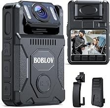 BOBLOV M7 128GB Body Worn Camera, 180° Rotate Body Cam, 4000 mAh Battery & Fast Charger, 15 Hrs Video Record, 1080P Body Camera with Audio for Police, Civilians, Law Enforcement, Delivery Job - Image 1