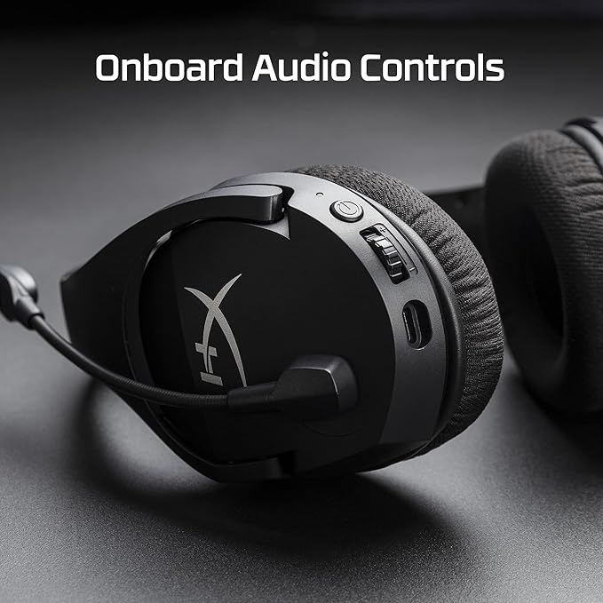 HyperX Cloud Stinger Core – Wireless Lightweight Gaming Headset, DTS Headphone:X spatial audio, Noise Cancelling Microphone, For PC, Black