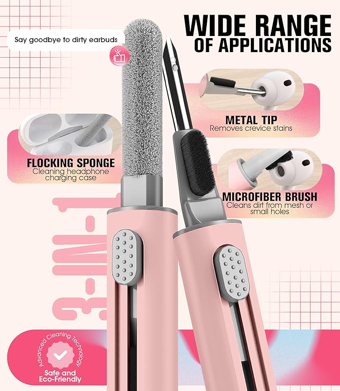 Seltureone Compatible with AirPods 4 Case Cute with Cherry Blossom Keychain and Cleaning Kit, Soft Silicone Shockproof Flower Engraved Cover Compatible with AirPod 4 Case Cover - Pink