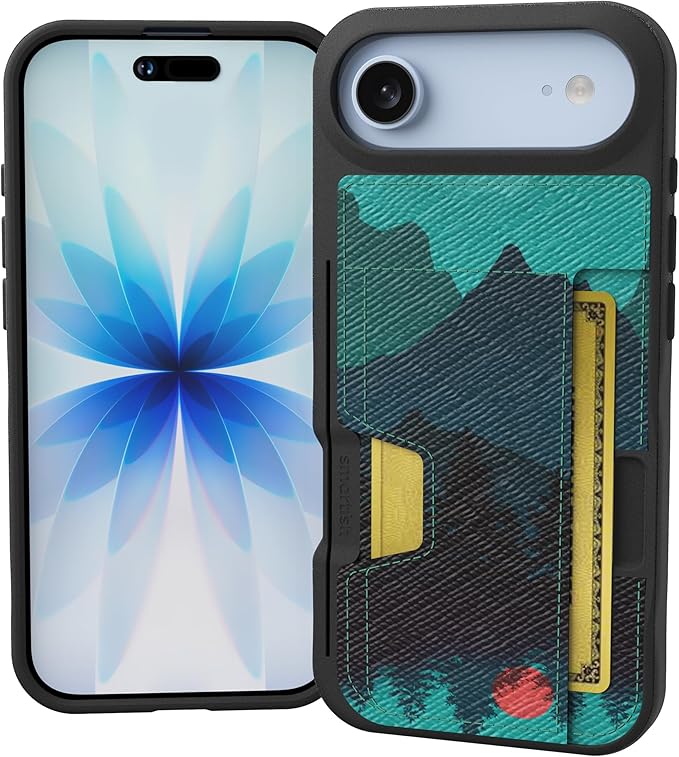 Smartish® iPhone Air Wallet Case - Wallet Slayer Vol. 2 [Slim + Protective] Credit Card Holder w/Kickstand - Drop Tested Hidden Card Slot Cover for Apple iPhone Air - Moving Mountains