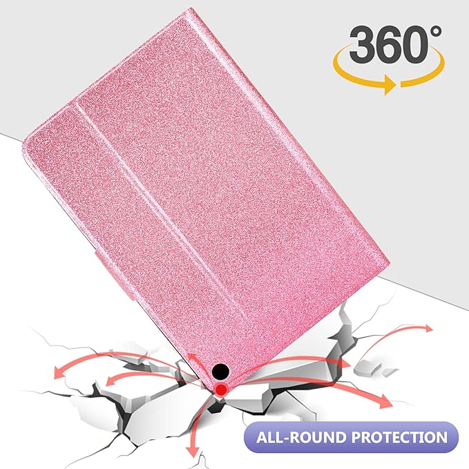 Dteck for Fire Max 11 Tablet Case 13th Generation 2023 11", PU Leather Protective Fold Stand Case with Auto Sleep Wake, Adjustable Viewing Angles, 3 Card Slots, Slim Thin Classic Cute Folio Case, Pink
