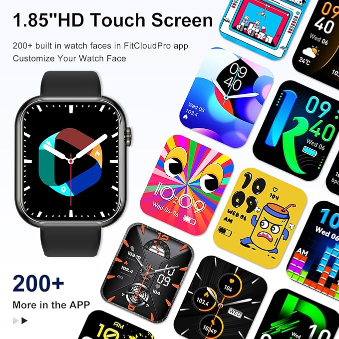 Smart Watch for Men Women Fitness: Waterproof Make/Answer Call Smart Watches for Men Digital Mens watches Running Step Tracker Smartwatch Android Phones iPhone Samsung Compatible Heart Rate Monitor