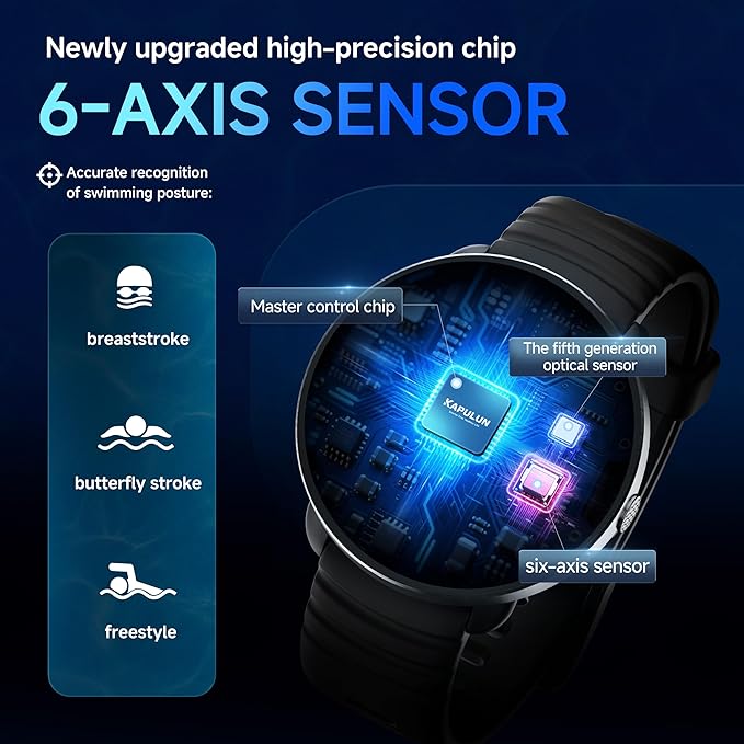 Smartwatch for Swimming 5ATM with GPS, Compass, AI Swim Analysis, Heart & Sleep Tracking, 100+ Sports Modes, HD Display, Long Battery Life, Fitness & Outdoor Training Watch - Men & Women (LIGHT BEIGE)