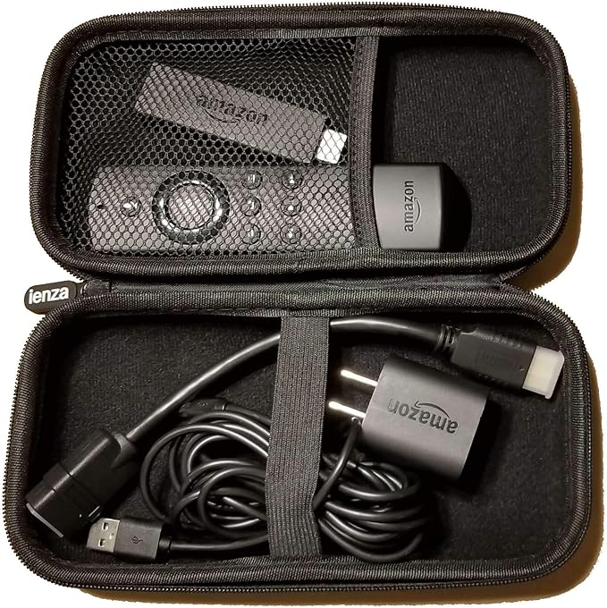 ienza Protective Travel Case for FireStickTV, AllNew FireTV4K UltraHD, Chromecast, Roku Streaming Stick and Similar Devices (Case Only)