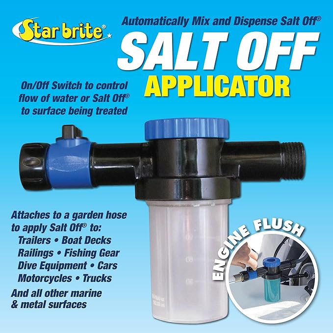 STAR BRITE Salt Off Applicator – Marine Engine Flush & Salt Remover Spray Tool for Boats, Trailers, Fishing Gear, Dive Equipment, and More