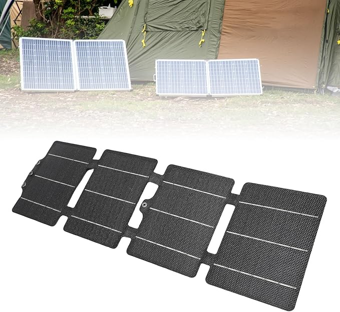 Kikumi 20 W Portable Foldable Solar Panel Charger High Efficiency ETFE Floding Solar Panel USB Type C Output for Mobile Phones Outdoor Camping