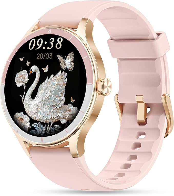 Smart Watch for Women, Ladies & Men, 1.27'' Fitness Watch [41mm case] with Call Receive/Dial, Heart Rate/Stress/Sleep Monitor, AI Voice, IP68 Waterproof Smartwatch with Calculator, Calendar, Games