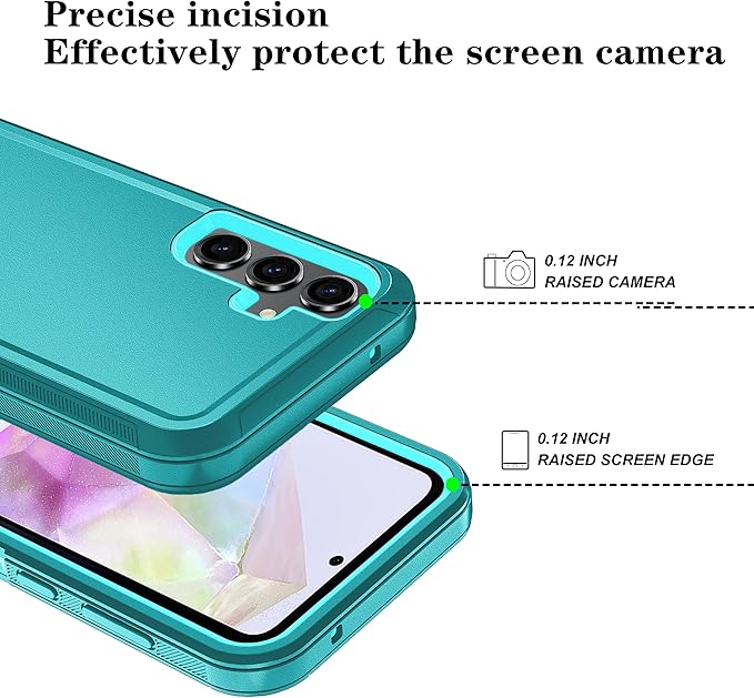 ONOLA Compatible with Samsung Galaxy S26+ / S26 Plus Case with HD Screen Protector [Not fit S26 / S26 Ultra], 3 in 1 Heavy Duty Phone Case for Galaxy S26 Plus 6.7",LakeSkyBlue