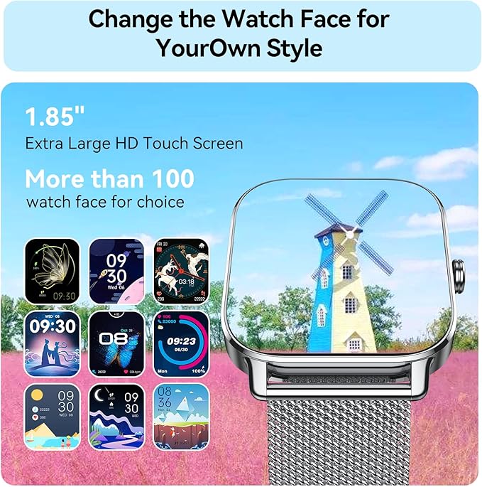 Smart Watch for Men Women Fitness: Waterproof Make Answer Call Digital Mens Watches Pedometer Smartwatch for Android Phone iPhone Samsung Compatible SpO2 Sleep Heart Rate Monitor Running Step Tracker