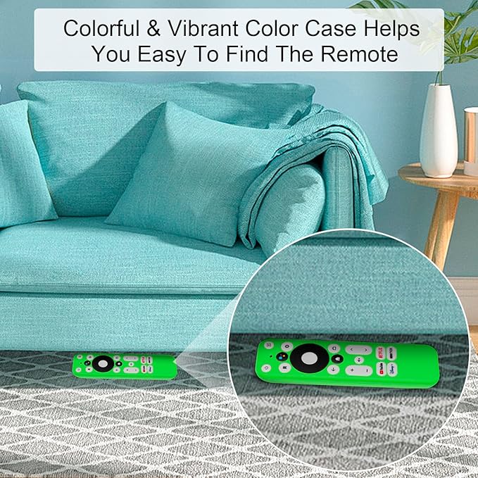 2 Pack Luminous Remote Cover Compatible with Onn Android TV 4K UHD Stick TV Box 100024646 100026240 Remote Controller, Lightweight Anti-Slip Skin-Friendly Silicone Skin Sleeve