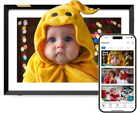 Nixplay Digital Picture Frame | 10.1" Stunning HD Touch Screen Display | Perfect Digital Picture Frame for Gifting | Auto-Rotation Feature, Securely Share Photos/Videos via Email or App