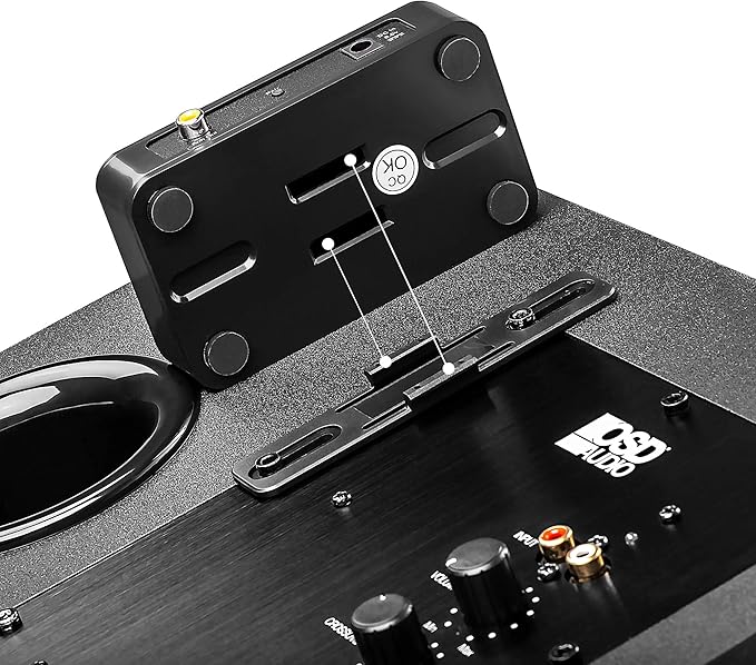 OSD Audio Wireless 5.8G Subwoofer Transmitter/Receiver Kit Dual Source, Diversity Antennas and Brackets Nero WSA