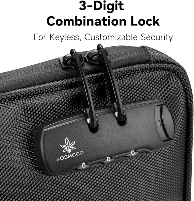 Beach Locking Bag, 9x7.5 Inch Portable Safe for Phone, Wallet, Keys | Anti-Theft Locking Travel Pouch for Pool, Vacation (Black)