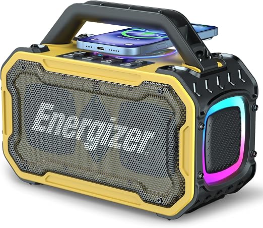 Energizer Outdoor Bluetooth Speakers, 100W Peak Portable Wireless Speaker