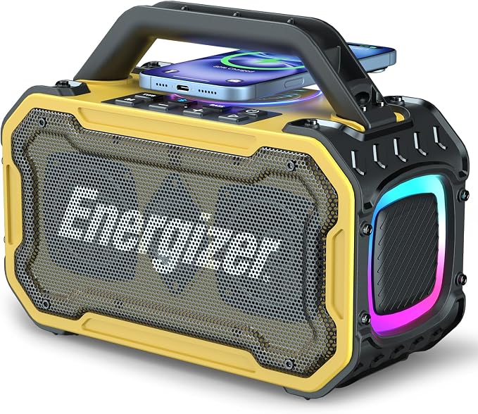 Energizer Outdoor Bluetooth Speakers, 100W Peak Portable Wireless Speaker