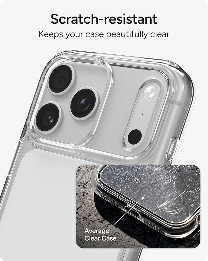 ZAGG Crystal Palace Lite Case for iPhone 17 Pro Max - Clear, Drop Protection (10ft/3m), Ultra-Slim & Lightweight, Sleek & Minimalistic Phone Case with Transparent Design, Anti-Yellowing Technology