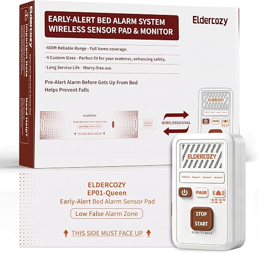 Queen Size Wireless Bed Alarms for Elderly Dementia Patients,Early Alert