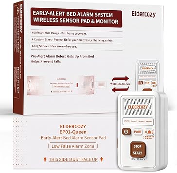 Queen Size Wireless Bed Alarms for Elderly Dementia Patients,Early Alert