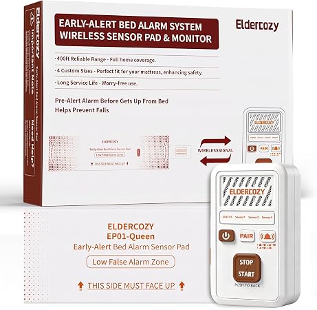 Queen Size Wireless Bed Alarms for Elderly Dementia Patients,Early Alert
