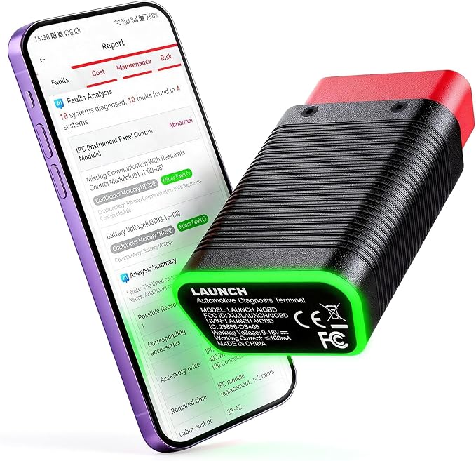 LAUNCH AIOBD Bluetooth OBD2 Scanner, Full System AI Diagnostic Tool