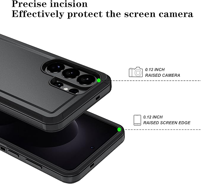 ONOLA Phone Case for Samsung Galaxy S26 Ultra Case with HD Screen Protector, Heavy Duty Shockproof & Dropproof 3-Layer Cover Phone Case for Galaxy S26 Ultra 6.9'',Black