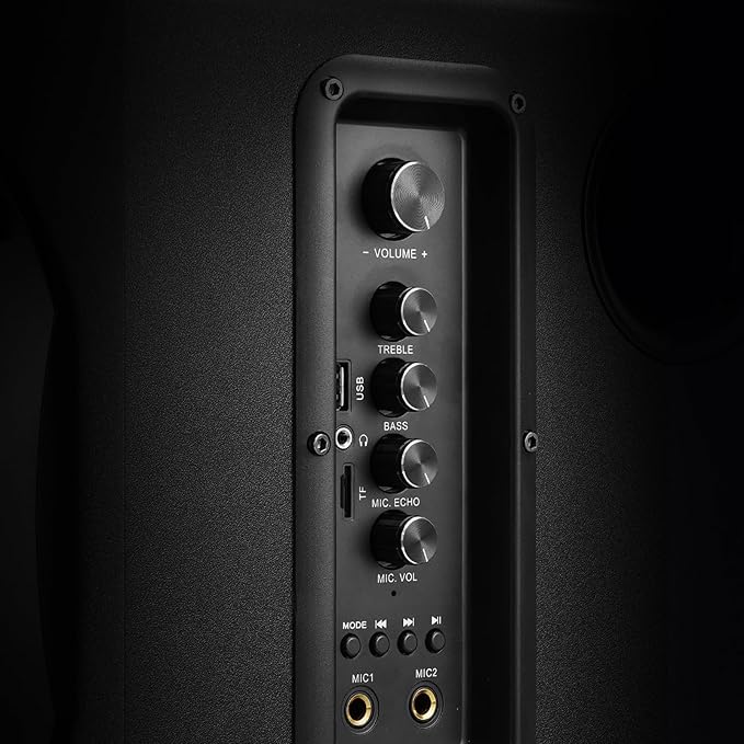 Computer Speakers with Subwoofer, 2.1 Gaming Speaker System for Desktop PC, 8" Deep Bass, Bluetooth 5.3, AUX/RCA/Optical/Coaxial, Surround Sound for PC/Monitor/TV - Black