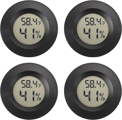 Serundo Auto Digital Hygrometer Thermometer Indoor/Outdoor Hygrometer 4PC
