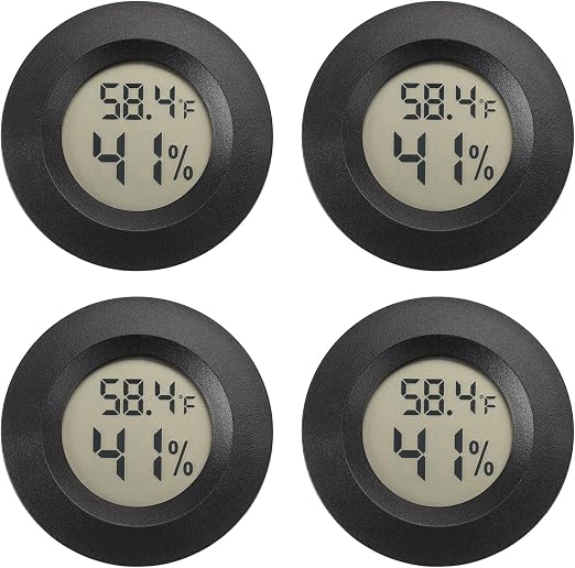 Serundo Auto Digital Hygrometer Thermometer Indoor/Outdoor Hygrometer 4PC
