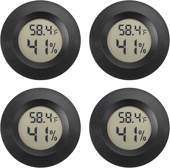 Serundo Auto Digital Hygrometer Thermometer Indoor/Outdoor Hygrometer 4PC