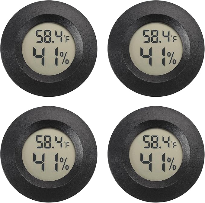Serundo Auto Digital Hygrometer Thermometer Indoor/Outdoor Hygrometer 4PC