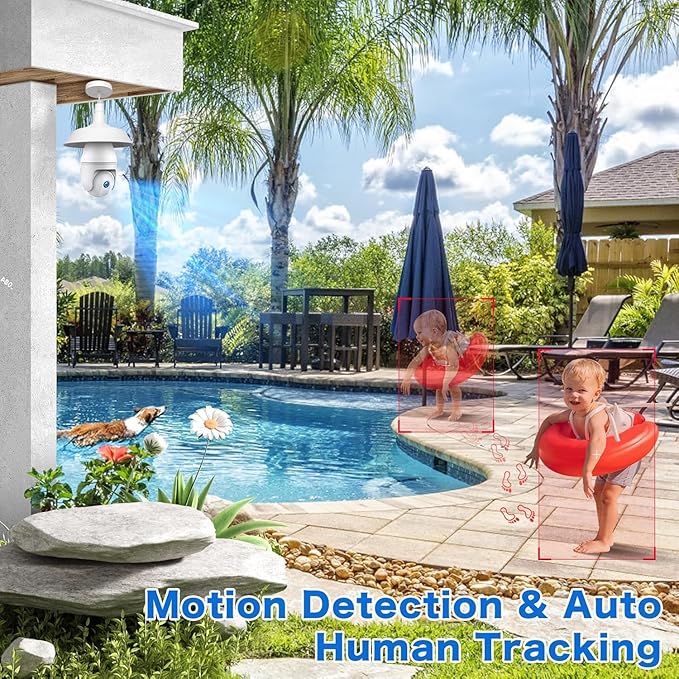 Light Bulb Security Camera - 5g 2K Lightbulb Security Cameras Wireless Outdoor, 360 Front Porch Light Camera Screw in Light Socket 7/24 Motion Sensor Color Night Vision 2-Way Audio
