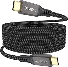 USB C Monitor Cable 20ft, USBC 3.2 4K@144Hz Display/20Gbps Data/100W Charge - Image 1