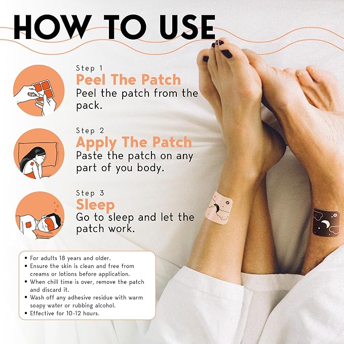Klova Melatonin-Free Sleep Patches for Adults | Natural Sleep Aid with Ashwagandha, Valerian, GABA & L-Theanine | Fall Asleep Faster, Stay Asleep Longer & Wake Refreshed | 28 Patches