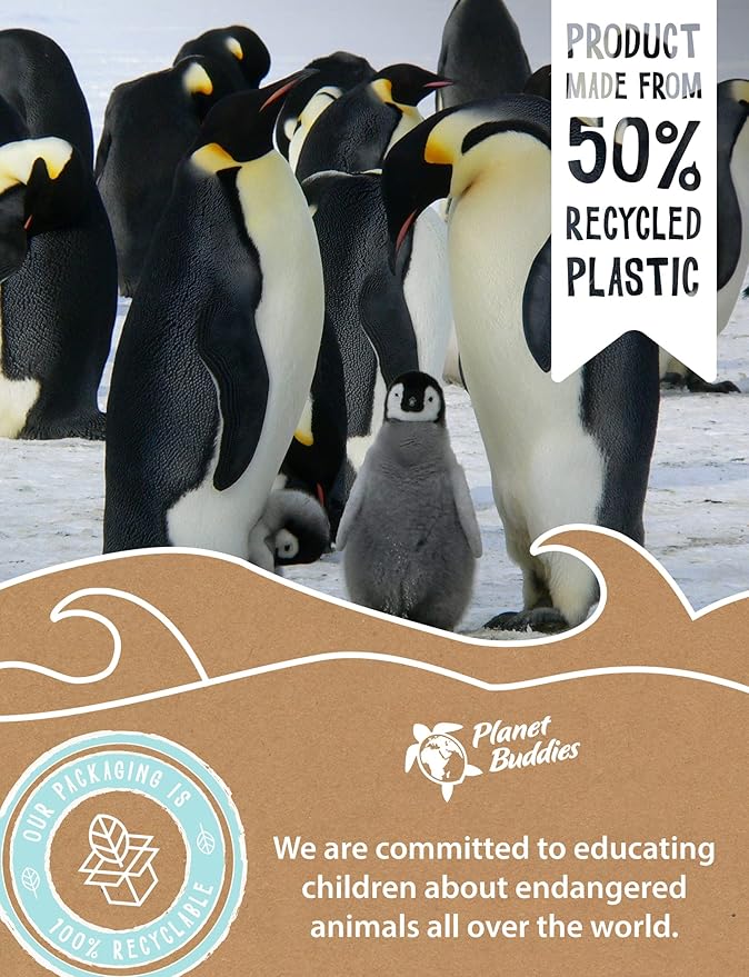 Planet Buddies Penguin Kids Headphones Wired, On Ear Headphones for Todler, 85db Volume Limited, Safe Foldable Earphones for Kids with Microphone, Childrens Headset for School/Tablet/Travel - Blue