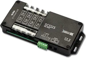 Simarine SCQ25 Quadro Shunt, Load & Solar Monitoring, 4 x 25 A per Channel, A Built-in, Programmable Alarm Signal Relay, Perfect for Retroffiting to Existing Boats & Campervans & Trailers & RVs.