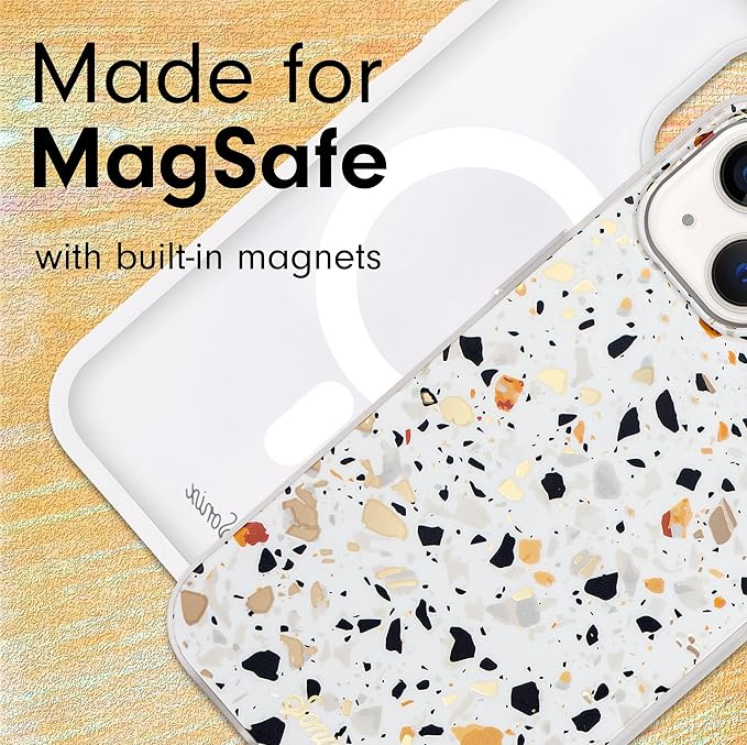 Sonix Case for iPhone 15 Plus, iPhone 14 Plus | Compatible with MagSafe | 10ft Drop Tested | Marble Terrazzo Confetti