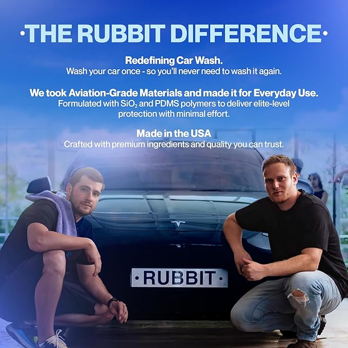 Bunny Buffer, Waterless SiO2 Ceramic Car Wash & Protector, Quick Spray and Wipe Car Cleaner, Detailing Product for Exterior Surfaces, Car Cleaning Supplies, 16 FL Oz