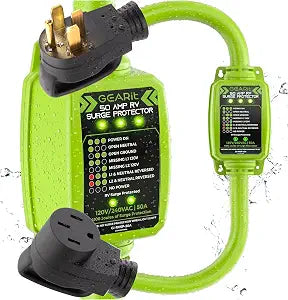 GEARit 50 Amp RV Surge Protector with Circuit Analyzer | Outdoor Waterproof 14-50P/R 4100J Protection | Voltage Monitor for RV Camper Travel Trailer
