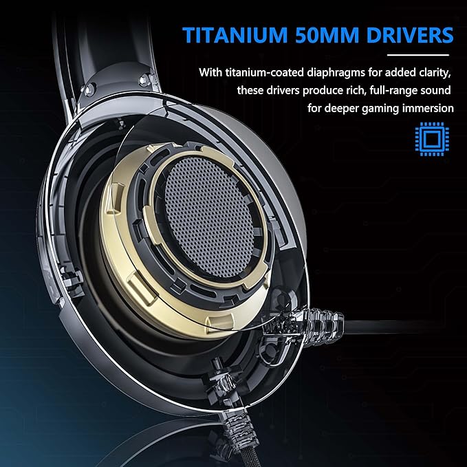 BINNUNE Wireless Gaming Headset — 2.4GHz Low-Latency USB Dongle + Bluetooth, 50mm Drivers 7.1 Surround, Noise-Cancelling Mic, 40H Battery — Over Ear Wireless Headphones for PS5, PC, Laptop, White