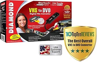 Diamond Multimedia VC500 One Touch VHS to Digital Converter – Capture & Convert VHS to Digital Files or DVD, Easy-to-Use Software, Windows 11,10 & Mac Compatible - Image 1