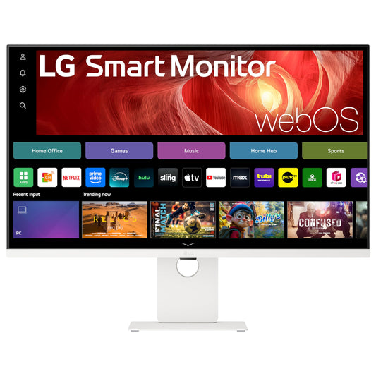 LG 37U730SA-W 37-inch Smart 4K UHD (3840 x 2160) IPS Computer Monitor, 60Hz, HDR10, webOS, Built-in Speaker, Airplay 2, Screen Share, HDMI, USB Type-C PD 65W, Tilt/Height/Swivel Stand, White