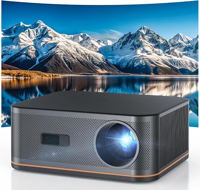 HAPPRUN 2000 ANSI 4K Decoding Projector with WiFi and Bluetooth, Auto Focus