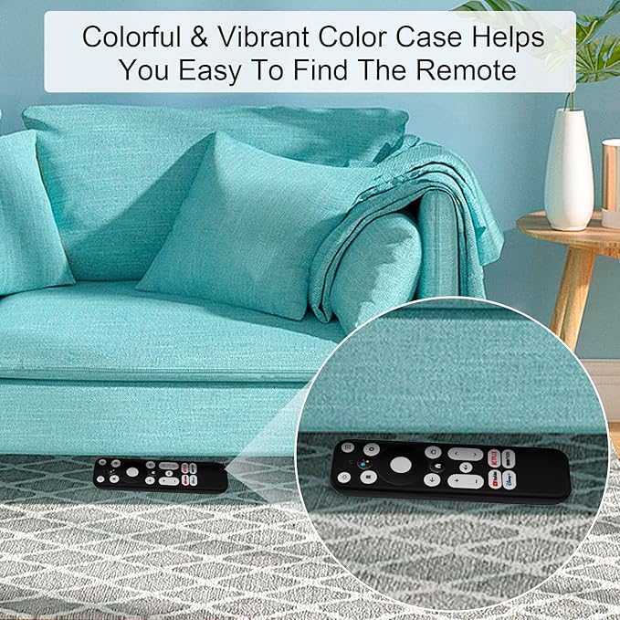 2PACK Cover for Onn Android TV Remote, Shockproof Anti-Dirty Silicone Case Compatible with Onn TV 4K UHD Stick TV Box 100024646 100026240 Remote an-ti Lost Anti-Slip Skin-Friendly