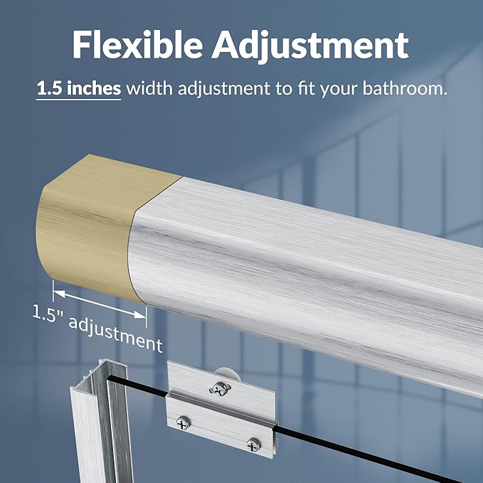 SUNNY SHOWER 60 in.W x 72 in.H Semi-Frameless Shower Door, DoubleSliding Glass Shower Door, 1/4" Clear Glass Shower Enclosure, Brushed Nickel Finish