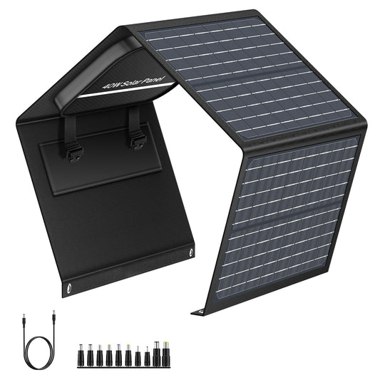 40W Foldable Solar Panel for iPhone, iPad, Laptop