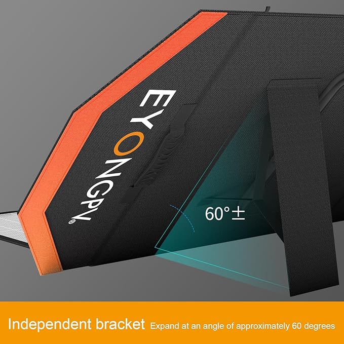 EYONGPV 400W Foldable Solar Panel, 26% HPBC Cells, IP65 Waterproof Portable Solar Charger with 30A Anderson Output & 4.5m Cable, for RV, Camping, Outdoor Power Stations