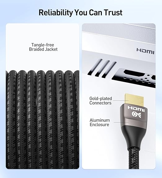 Cable Matters 48Gbps Ultra HD 8K HDMI Extension Cable - 3.3ft / 1m, Supports [8K@60Hz / 4K@240Hz with HDR], HDMI Male to Female Extender Cable, Graphite Black