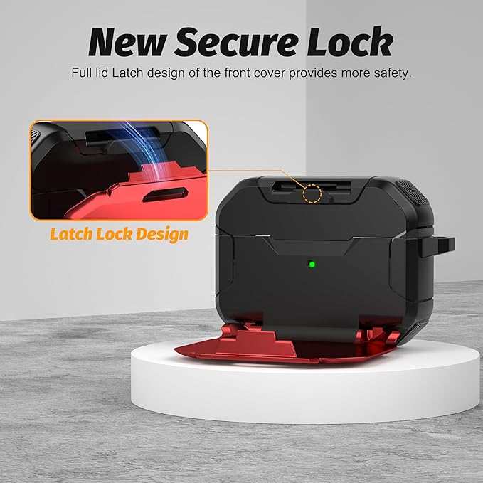 Valkit Compatible Airpods Pro 2nd/1st Generation Case Cover, Military Rugged AirPods Pro 2 Cases with Keychain & Cleaning Pen Shockproof Protective Case for Air Pod Pro 2nd/1st Gen 2023/2022/2019