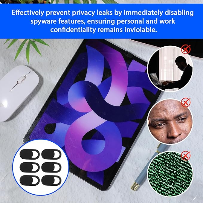 50 Pcs Camera Cover Slide, Ultra-Thin Privacy Protector for Laptop, Phone, Computer - Universal Webcam Protector & Laptop Sticker Covers, Camera Blocker and Lens Cover
